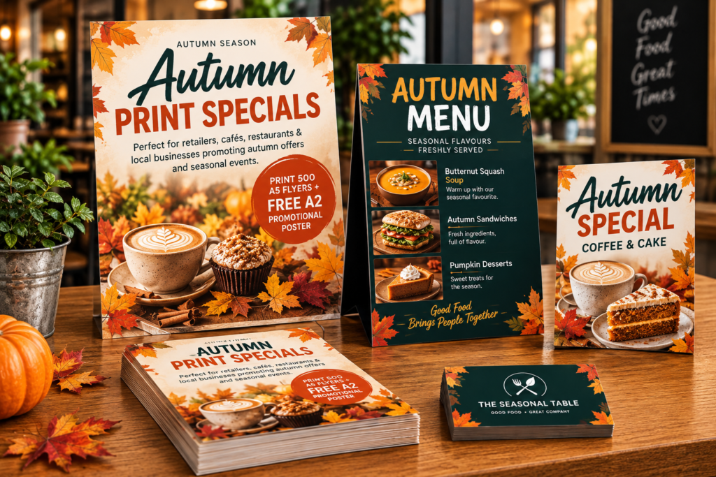 Autumn Business Pack promotion — autumn print specials